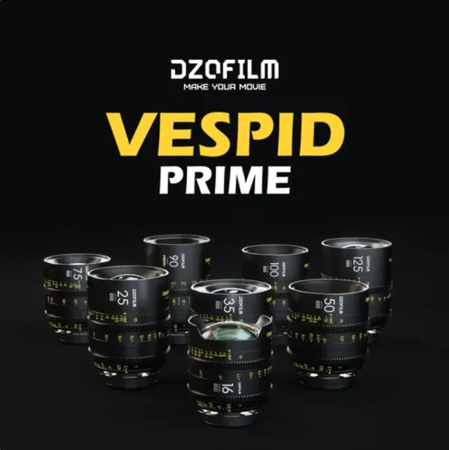 DZOFilm VESPID Prime 25mm 35mm 50mm 75mm 100mm T2.1 Lens PL or EF Mount for Photographer Camera Video Film Shooting