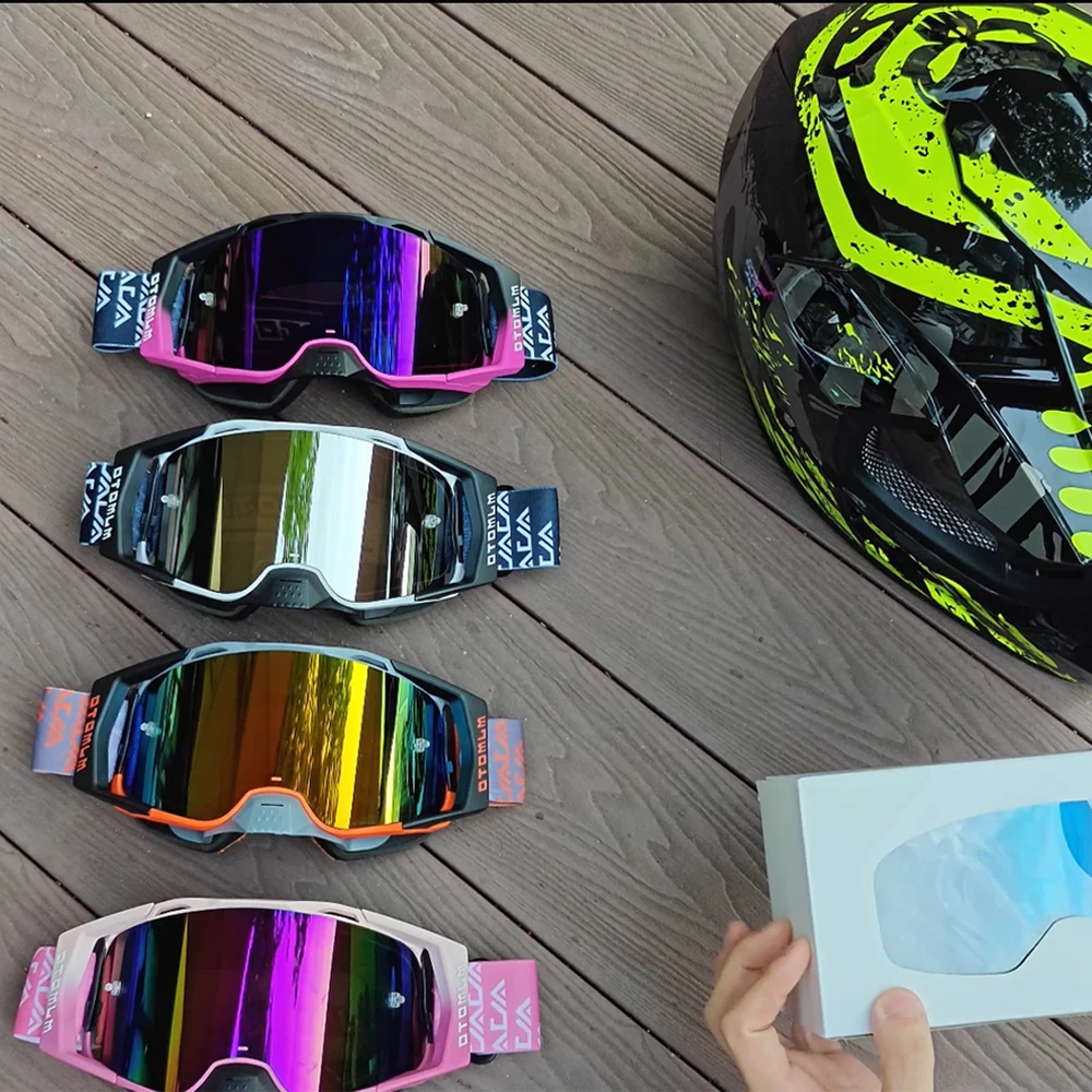 

UV400 Anti-Fog Motorcycle Goggles Windproof Riding Goggles TPU Frame Off-Road Dirt Bike ATV UTV Cross-Country Cycling Ski Mirror