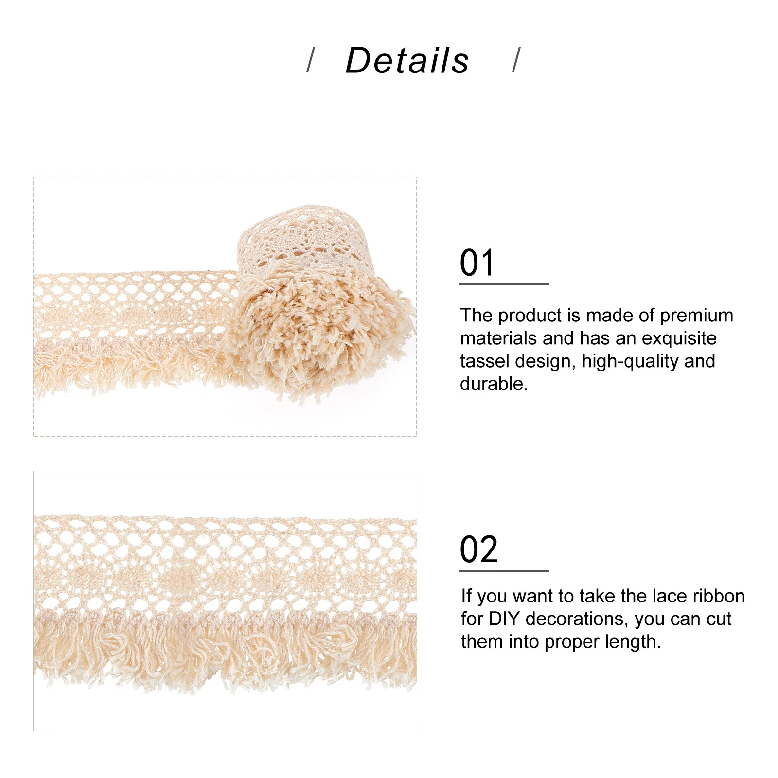 

Cotton Lace Trim Tassel Fringe For Sofa Cushion Diy Sewing Decoration Curtains Clothing Handicrafts Edging