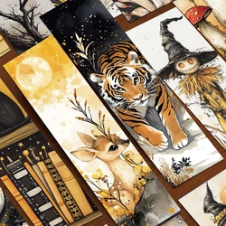 30pcs Vintage Animals Bookmarks Students Stationary Supplies Reading Pages Marked DIY Aesthetic Bookmarks Decorative Cards