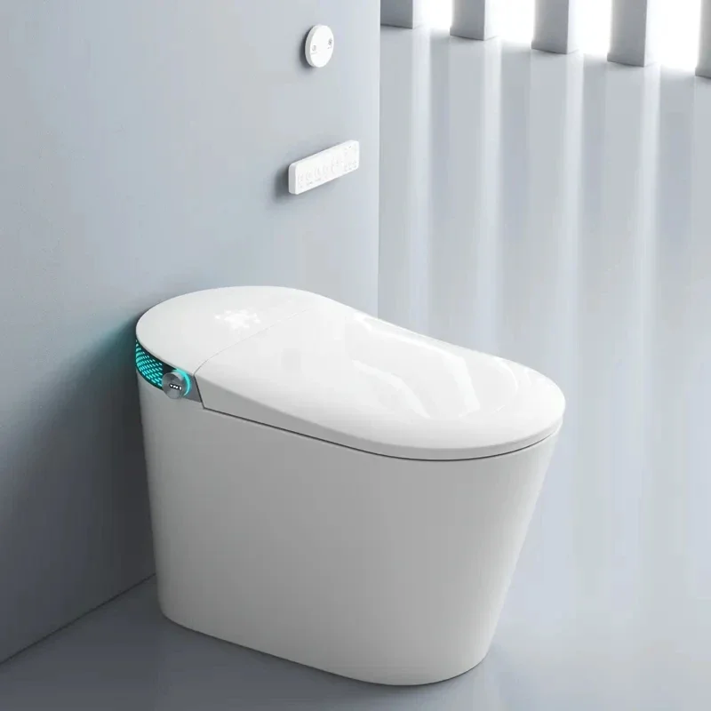 

High quality ceramic one piece siphon flushing modern toilets automatic electrique nightlight smart toilet intelligent