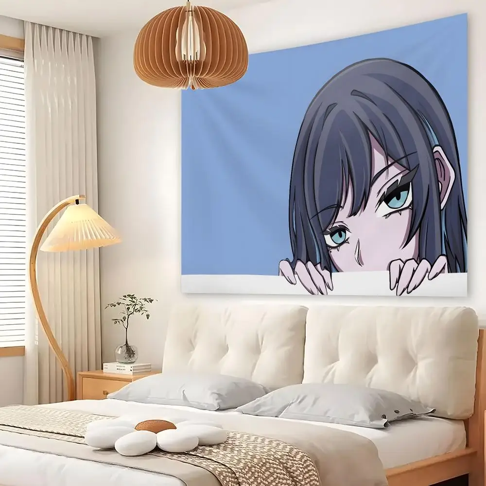 A-Ado Tapestry Custom Living Bedroom Party Dormitory Interior Wall Bohemian Decoration Attached Clip