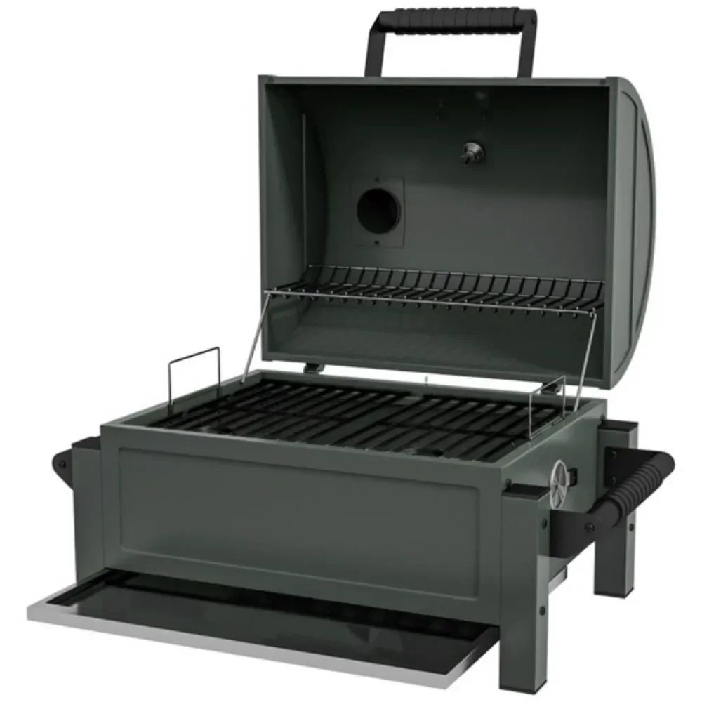 

Portable Charcoal Grill BBQ Grill A lid that seals in heat and flavor Warming rack Assembly required Outdoor Stove Camp Cooking