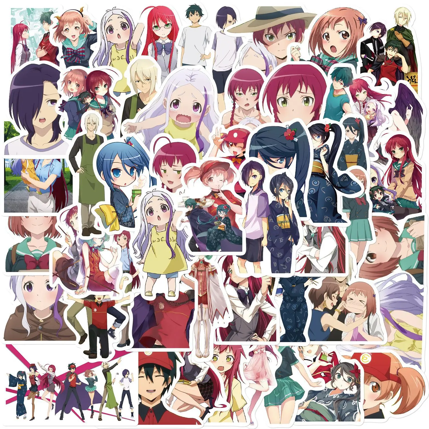 

10/50PCS The Devil Is a Part-Timer Cool Manga Sticker DIY Fridge Skateboard Laptop Phone Guitar Cup Funny Decals for Kids Toy