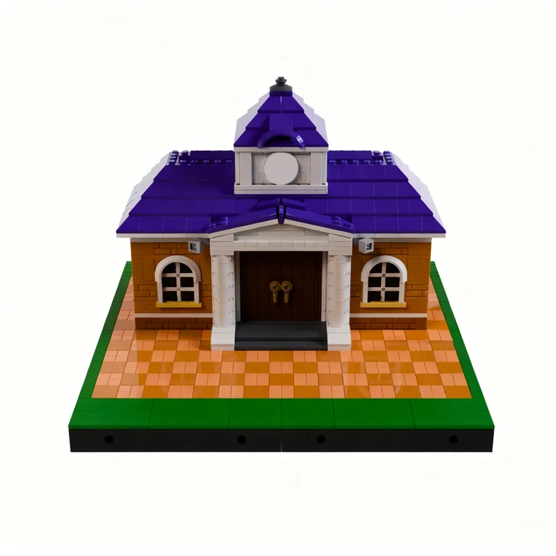 1304pcs MOC Resident Services Town Hall Modular Animal Crossing Model Building Blocks Architecture DIY Brick Christmas Gifts Toy