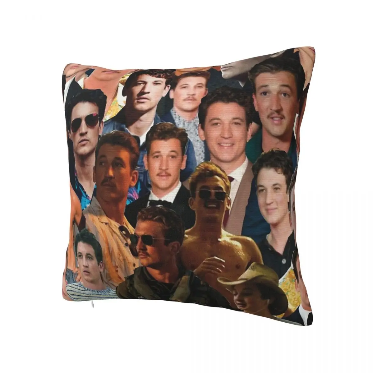 Miles Teller Photo Collage Pillowcase Printing Fabric Cushion Cover Gift Throw Pillow Case Cover Home Drop Shipping 45X45cm