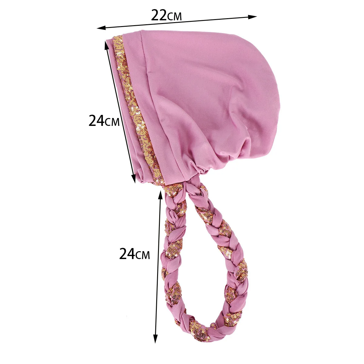 جديد النساء الحجاب عمامة القبعات الترتر بلون جديلة تويست قبعات السرطان العلاج الكيميائي بيني قبعة حك مطلي غطاء فقدان الشعر