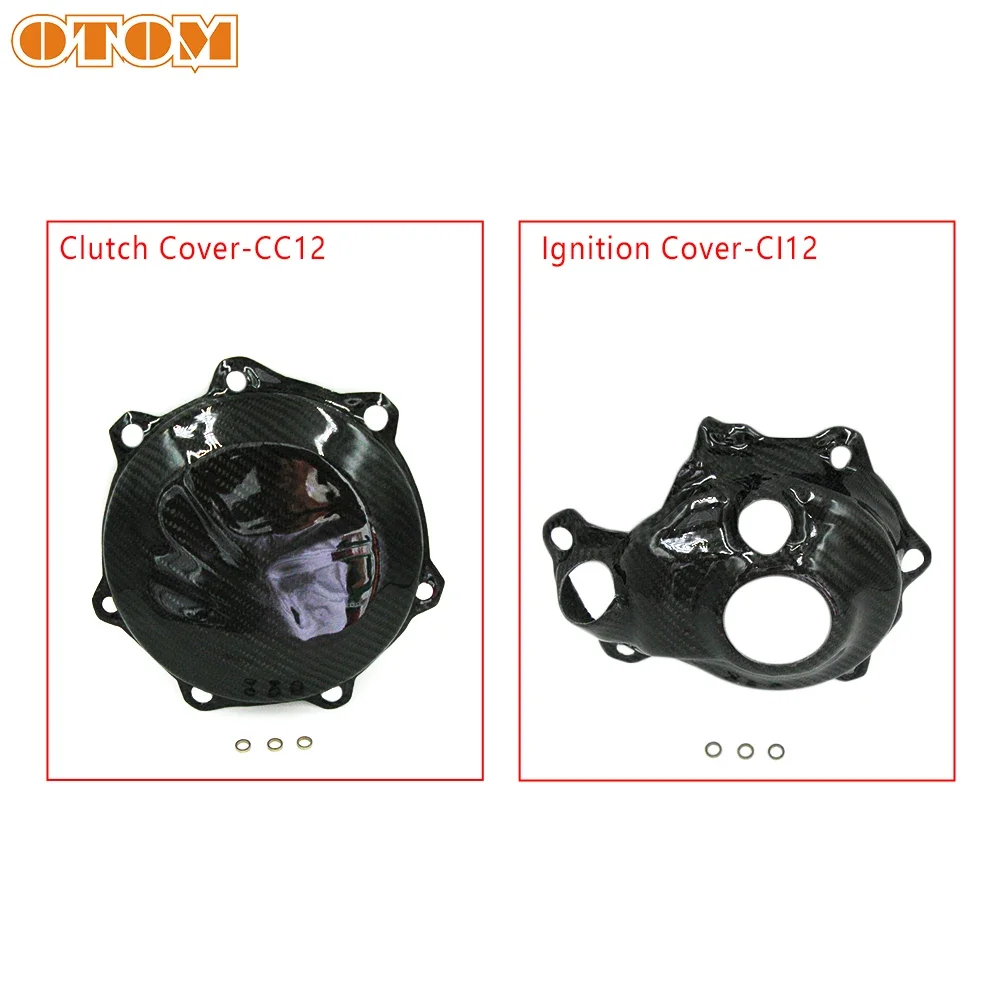 Motorcycle Clutch Ignition Cover Carbon Fiber Engine Protector Guard For YAMAHA YZ450F YZ450FX WR450F Off-road Motocross Parts