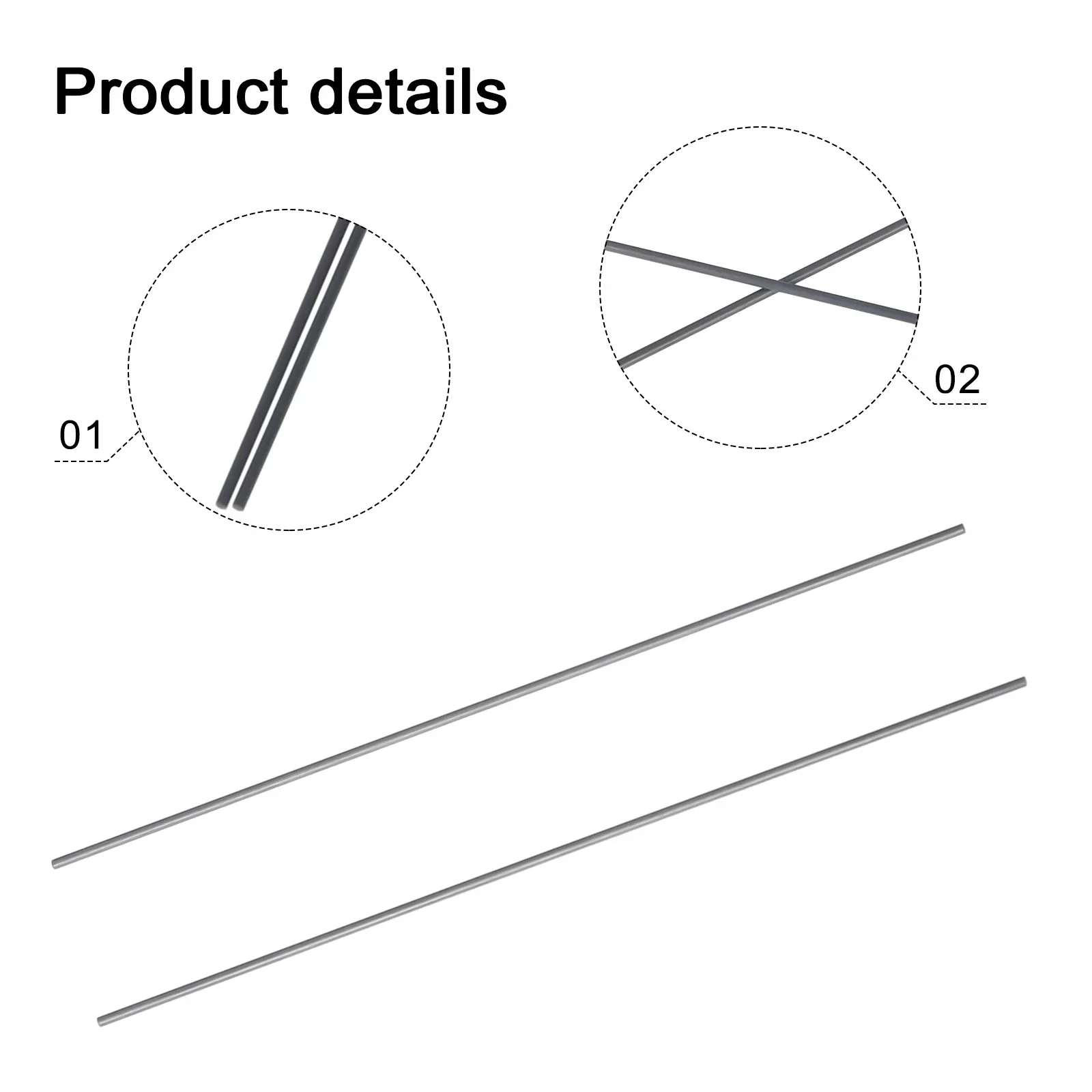 

Fishing Rod Repair Kit Carbon Fiber Replacement Parts for Broken Fishing Pole 10cm Length Compatible with Carbon Fishing Rods