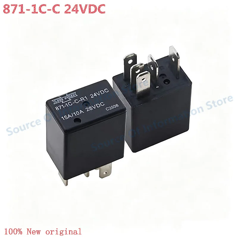 

10Pcs Original 871-1C-C 24V DC Car Relay, 5-Pin SPDT 15A/10A Auto Relay, 24V Automotive Relay for Lights, Fans & Fuel Pumps