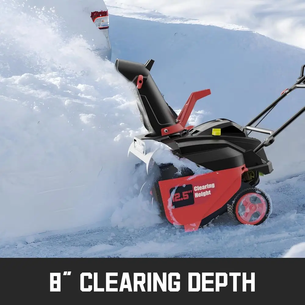 Gas Snow Blower 21 Single-Stage 212cc, Compact & Lightweight, Recoil Start