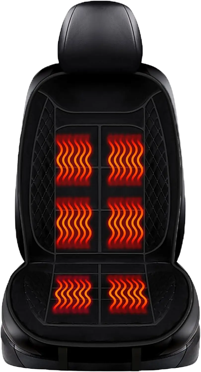 

Foldable Car Seat Cushion Cover with Anti-Slip Bottom, Portable for Back Support - Black (1 Pack)