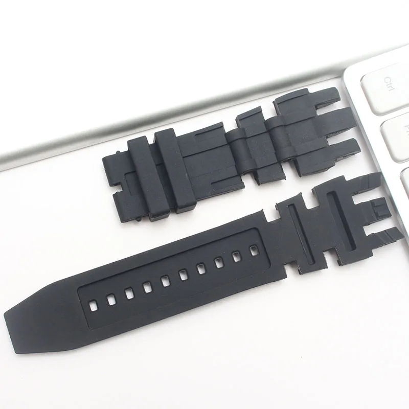 26mm pulseira se encaixa para invicta subaqua & reserva gmt silicone borracha preto masculino pulseiras relógio de substituição cintas