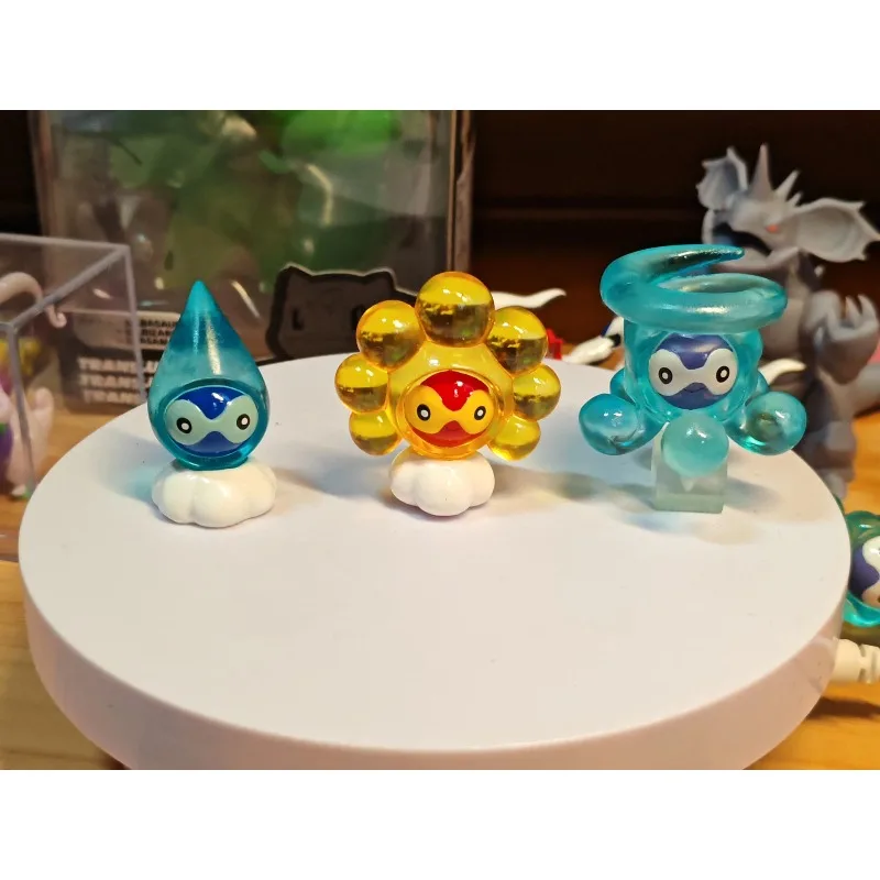 pokemon-figure-castform-morpheo-formeo-transparent-3pcs-doll-cute-doll-collection-toy