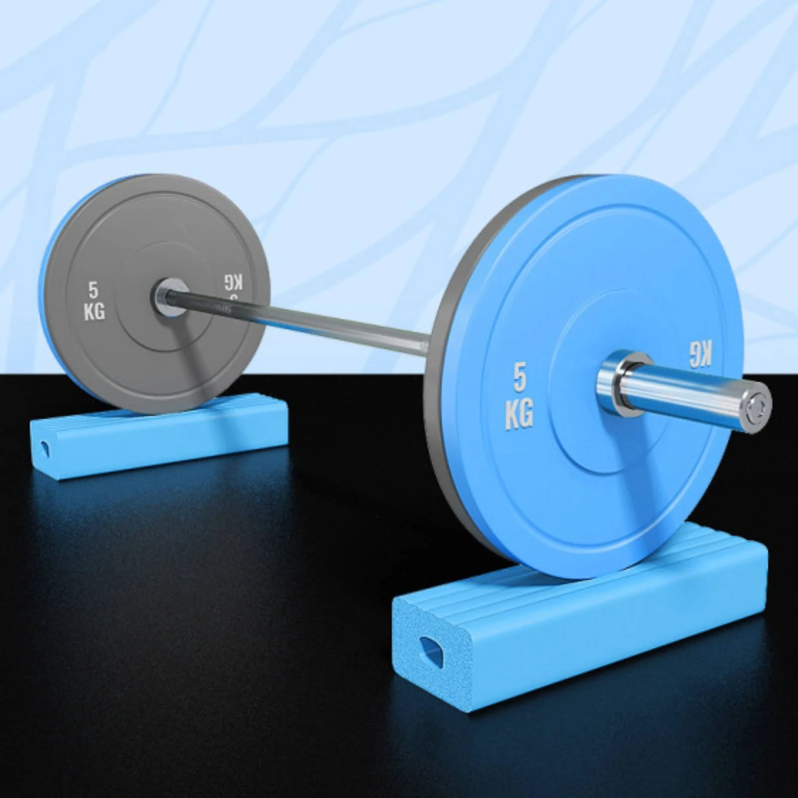 2 Pieces Barbell Shock Absorber Pad Shock-Absorbing Deadlift Cushion Pad Weightlifting Block with Handhold Thick Safeguarding