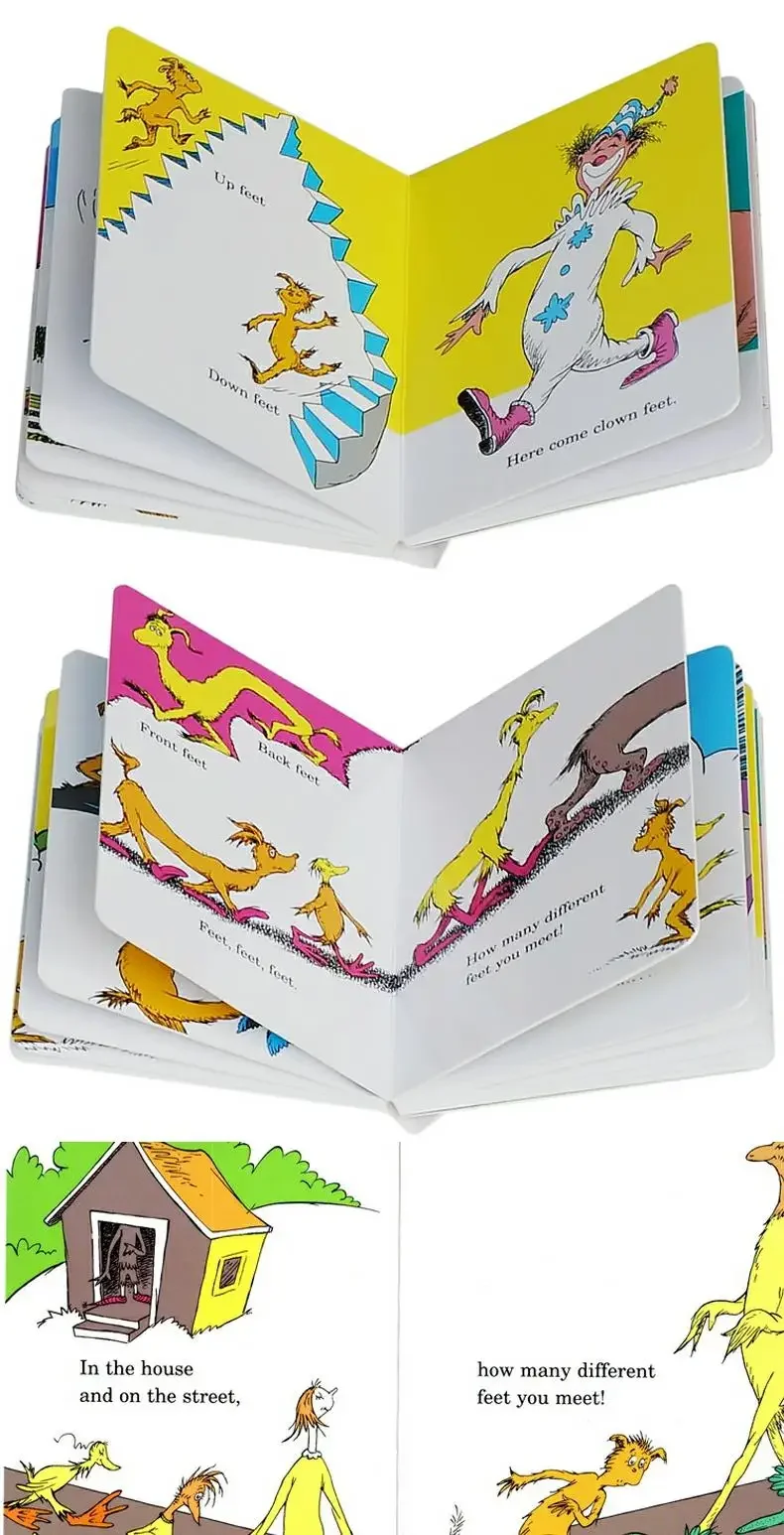 The Foot Book, Dr. Seuss, Baby Children's books aged 1 2 3, English picture book, 9780679882800