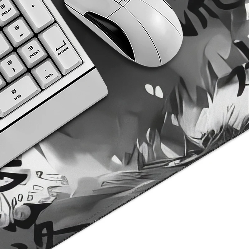 Ink-style Warrior Mouse Pad Gaming printon demand HD Custom Mousepad XXL Mechanical Keyboard Pad Natural Rubber Soft Computer