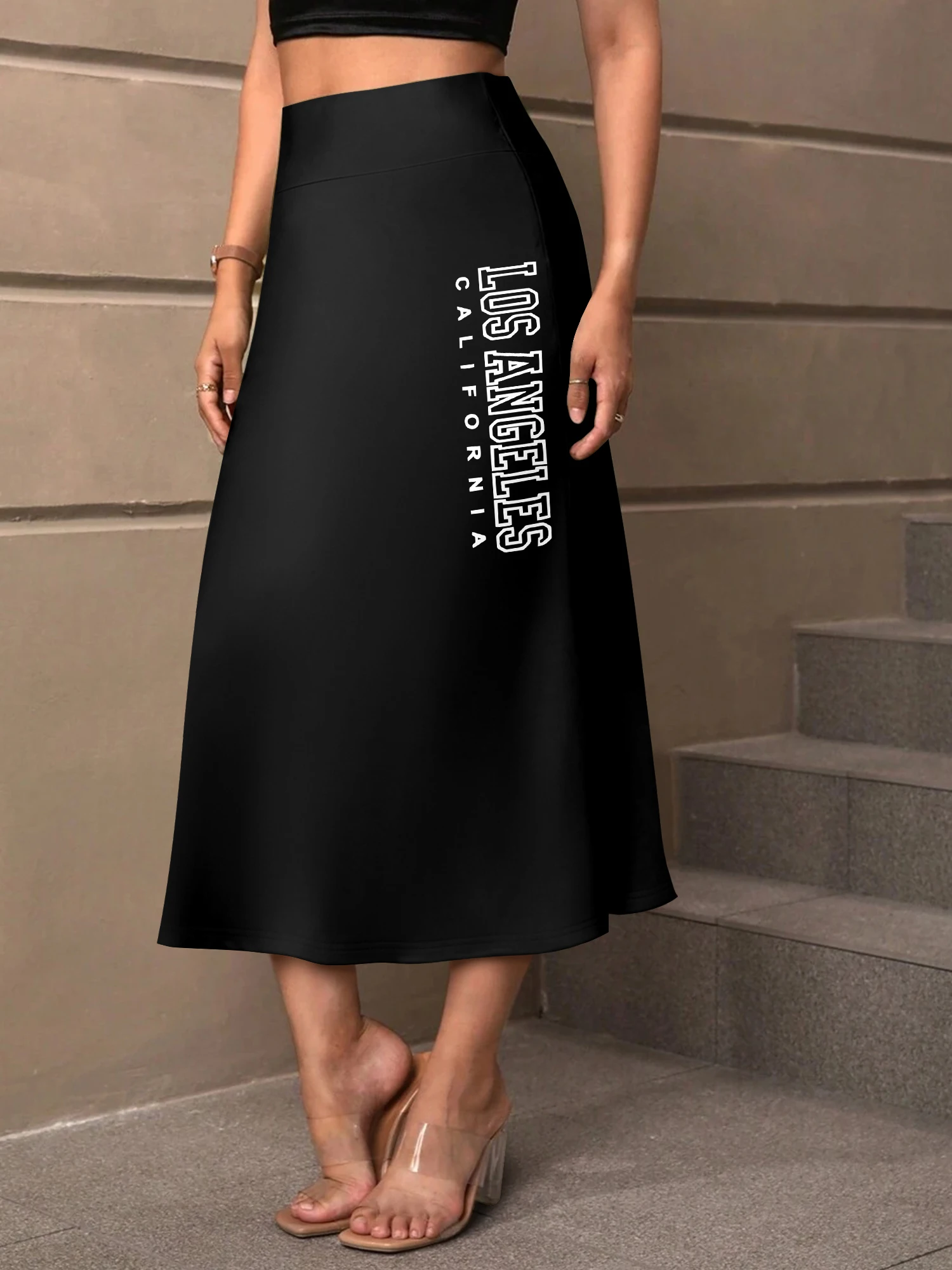 

Элегантная юбка миди с высокой талией в стиле Light Mature, комфортная, струящаяся, стройнящая, для работы и свиданий, подходит всем.