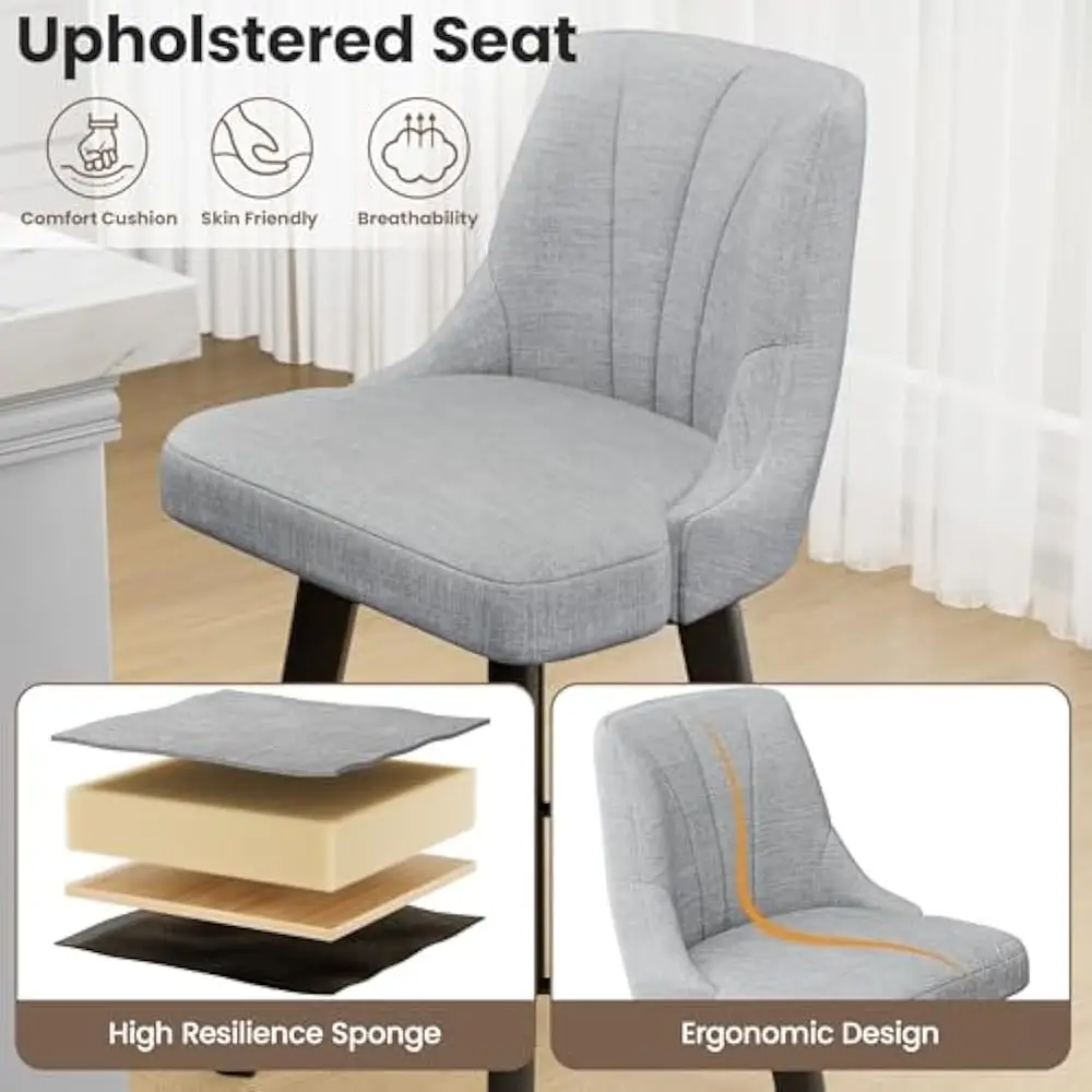 24인치 덮개를 씌운 바 의자, PU 가죽 바 의자 3개 세트, 카운터 높이 회전 바 의자 등받이 원목 다리, 바 의자