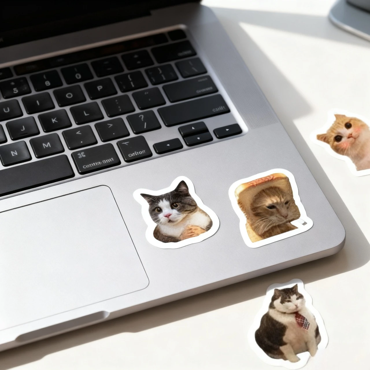 500 pezzi/rotolo adesivi astratti per gatti carini - decalcomanie creative fai da te per bagagli, laptop, telefono e bottiglia d'acqua