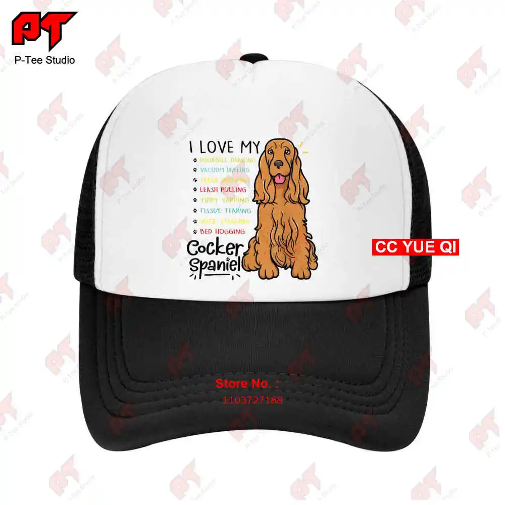 I Love My Cocker Spaniel Dog Baseball Caps Truck Cap 5ZAO