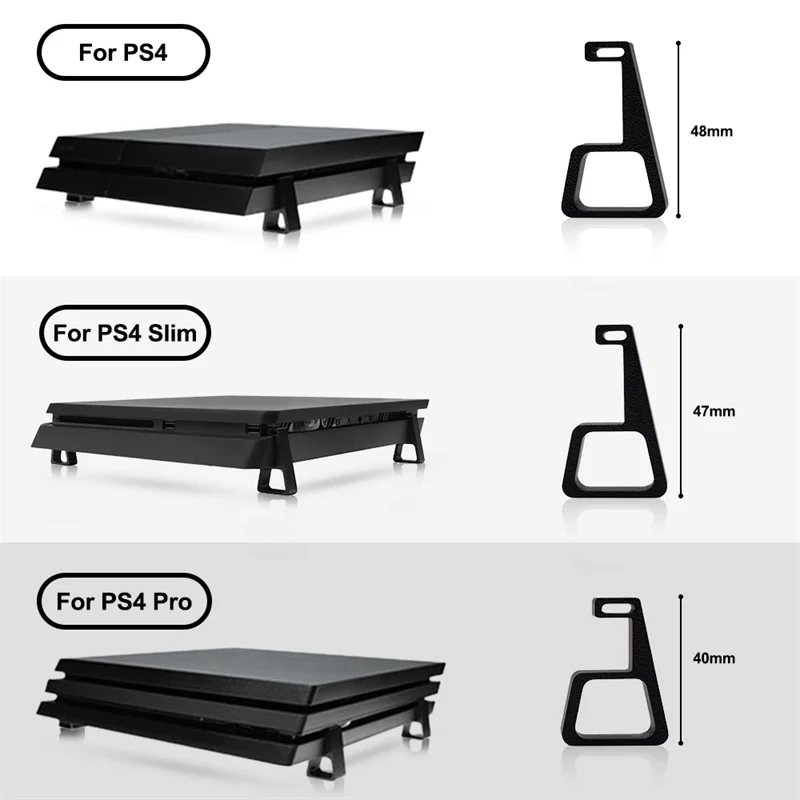 4PCS Cooling Horizontal Bracket For PS4 Slim PS4 Pro ABS Heighten Stand Feet For PS4 Cooler Holder Stand For PS4 Accessories