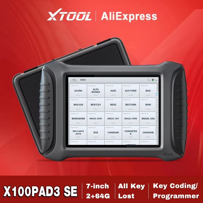 XTOOL X100PAD3 SE IMMO Auto Key Programming Car Diagnostics Tools with 40+ Reset ECU Coding & Active Test All Systems Diagnostic