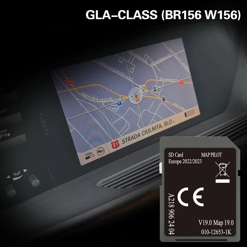 for Mercedes GLA-Class (BR156 W156) Map Cover Europe Poland Netherlands 32GB SD Card