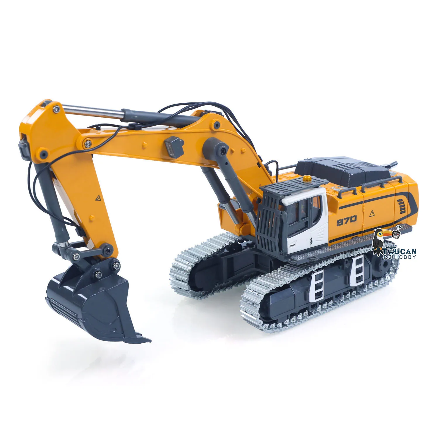 1/50 RC Escavatore K970 Veicolo di Ingegneria Telecomando Sollevamento Elettrico Scavatore Secchio di Metallo Tracce Suono Luminoso RTR Batteria