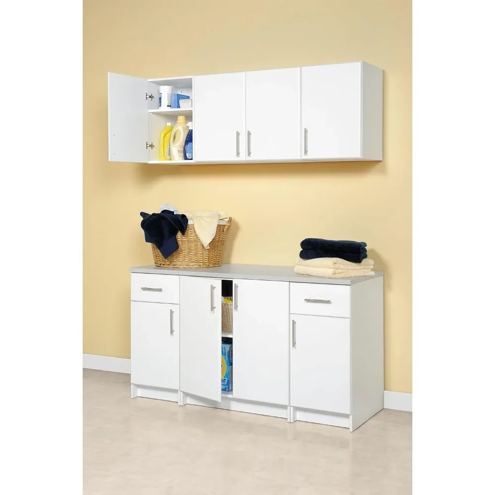 Armoire de rangement blanche avec 1 étagère réglable, armoire de rangement, armoire de base, 32 po, 24 po x 32 po x 36 po H