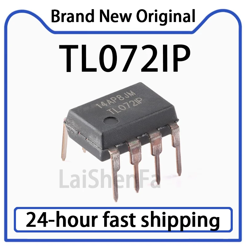 5PCS TL072IP DIP-8 Dual Channel JFET Input Operational Amplifier Chip, Original in Stock