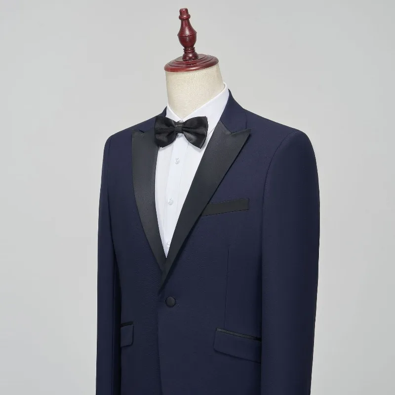 KIDWHXR Man Suit Coat Simple Slim Breathable Patchwork Male Blazer Single-breasted Long Sleeve Wedding Groom Men Outerwear