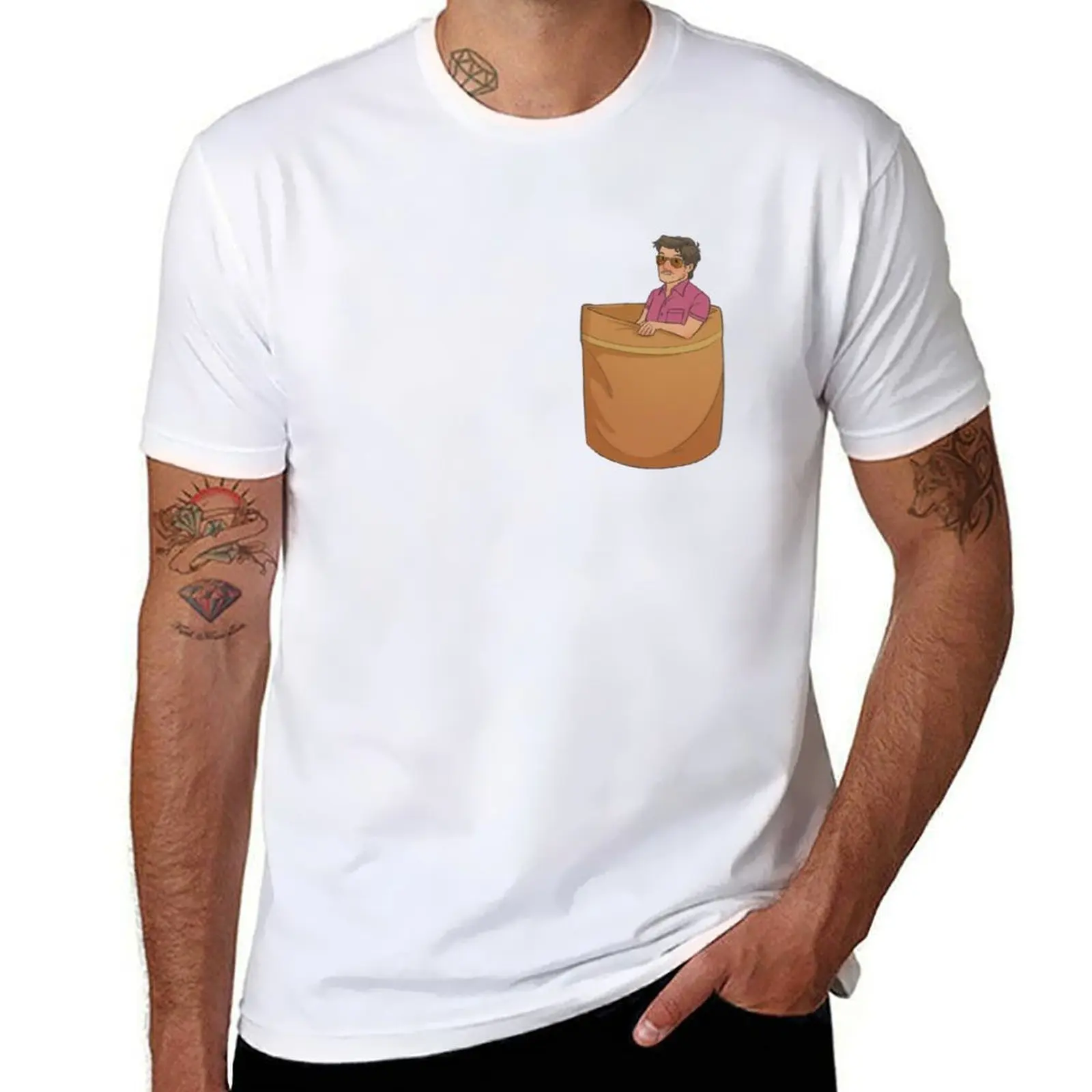 

Pocket Pedro - Pink Shirt Edition (Solid) T-Shirt t shirts cotton 100% t shirts designer T-Shirt