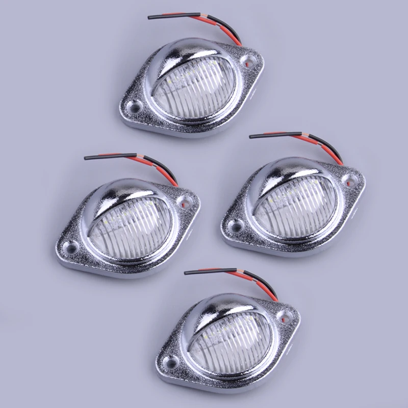 

4Pcs Waterproof Deck Courtesy LED Light Stern Transom Lamp for Caravan Boat Marine Trailer Truck Van RV