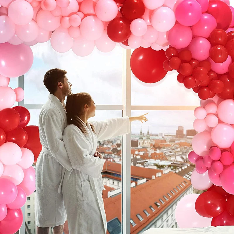 Tender Pink Red Balloon Garland Arch Kit Wedding Birthday Party Decoration Adult Kids Baby Shower Decor Ballon Wedding Supplies