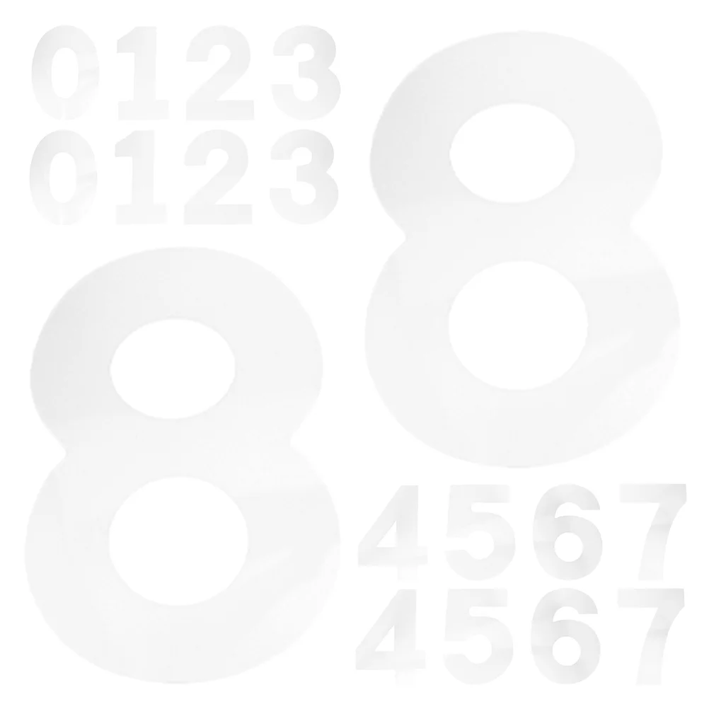 

2Sets Number Cake Molds DIY Birthday Cake Fondant Stencils Easy Release Plastic Baking Mold Set Creative Templates