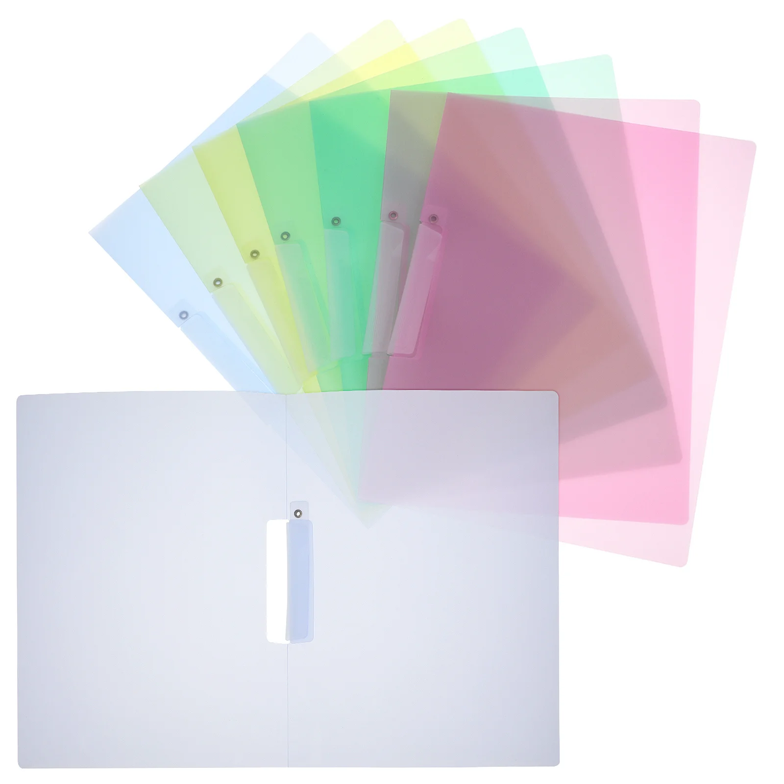 8 قطعة مجلدات الملفات البلاستيكية A4 حجم سوينغ كليب تقرير يغطي للأعمال مكتب المدرسة منظم مستندات الايداع مكتب لوازم الملفات