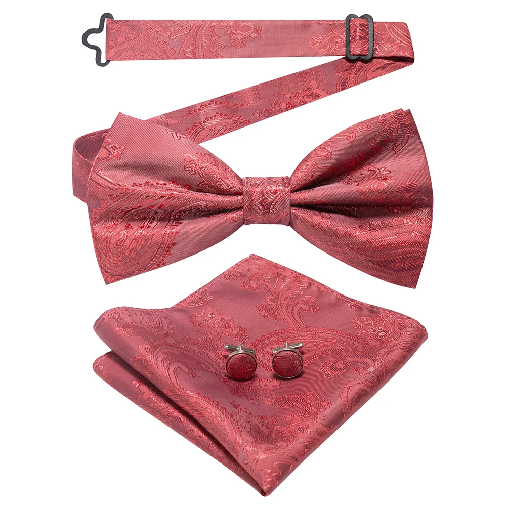 East epische neue Mode blau grün Paisley Fliege Set für Männer weiche Taschentuch Qualität Manschetten knopf Herren Accessoire Hochzeits geschenk – Detail 9