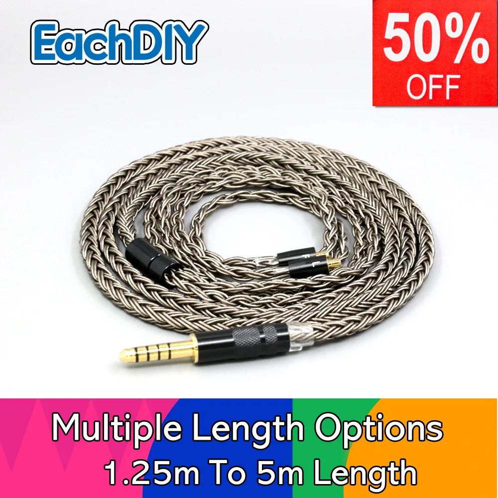 

16 Core Silver plated Grey Earphone Cable For 1655CU 1695Ti 1670SS Acoustune HS 1695 Ti LN008855
