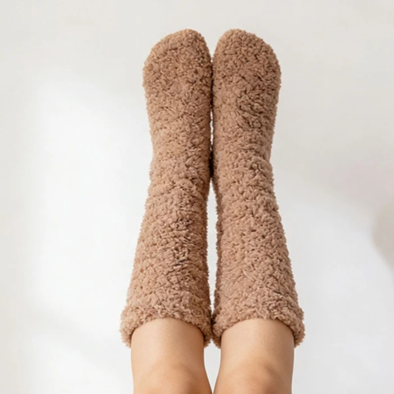 Calzini da pavimento per interni, calzini pantofola ispessiti antiscivolo, ispessiti e confortevoli per le donne