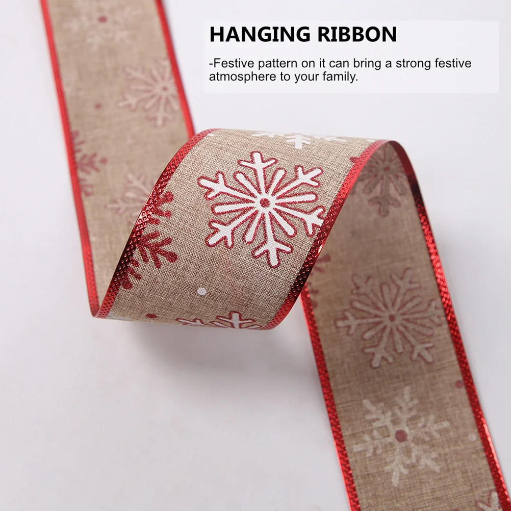 

1Pcs Snowflake Weaving Ribbon Festive Decorative Hanging Band Suitable for Gift Wrapping DIY Christmas Crafts