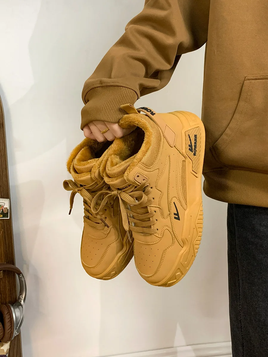 

Мужские зимние утепленные кроссовки с высоким верхом, повседневные, универсальные, из хлопка, удобные, дышащие, для спорта и отдыха