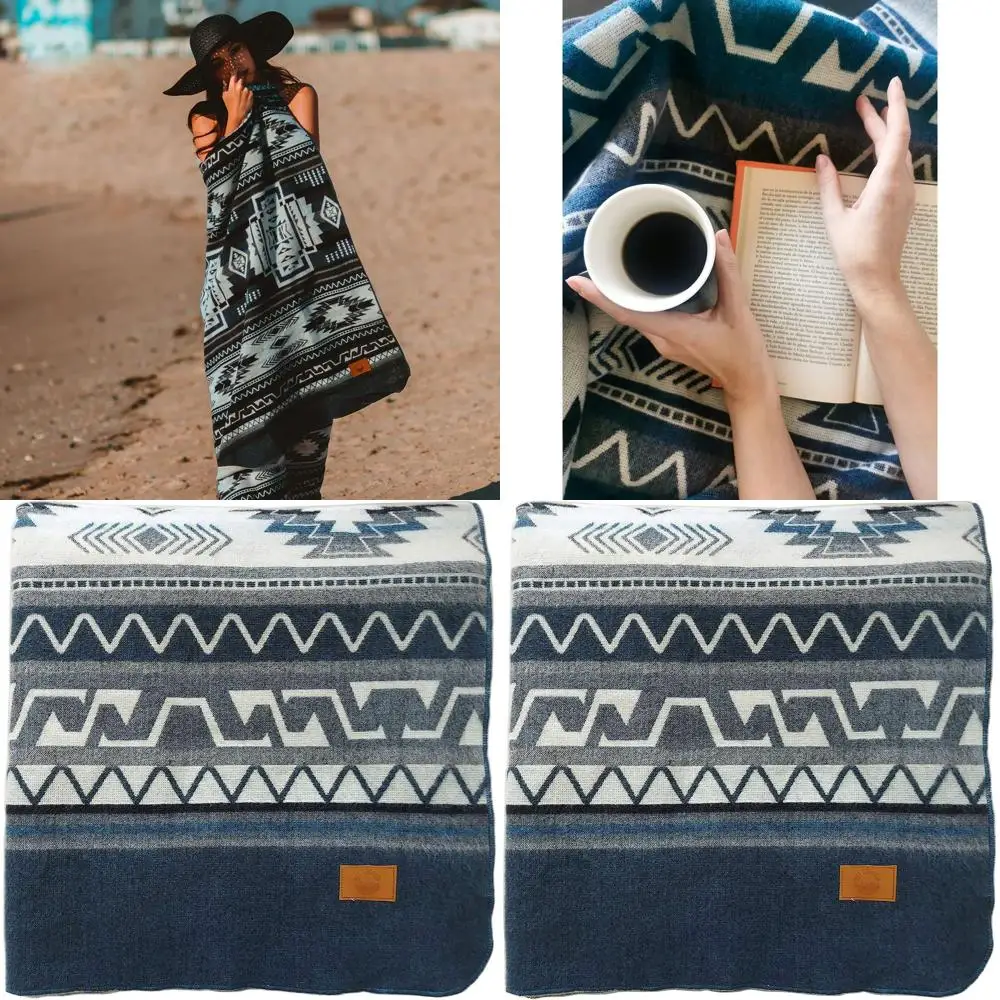 

Одеяло Inca Aztec в юго-западном стиле Navajo | Легкая искусственная альпака для кемпинга, постельного белья, дивана, Vanlife | Гипоаллергенный Cotopa