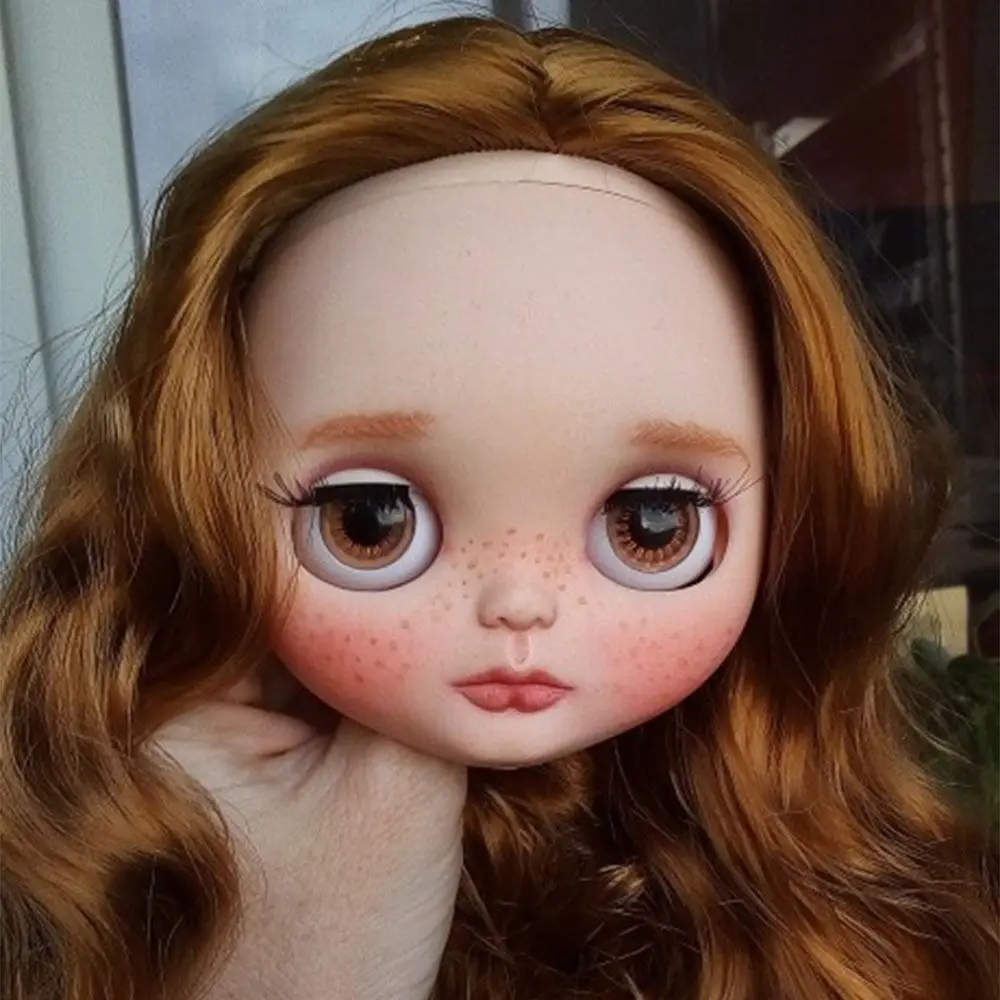 Factory blyth doll faceplate with backplate For 1/6 Blyth doll no makeup face and screw