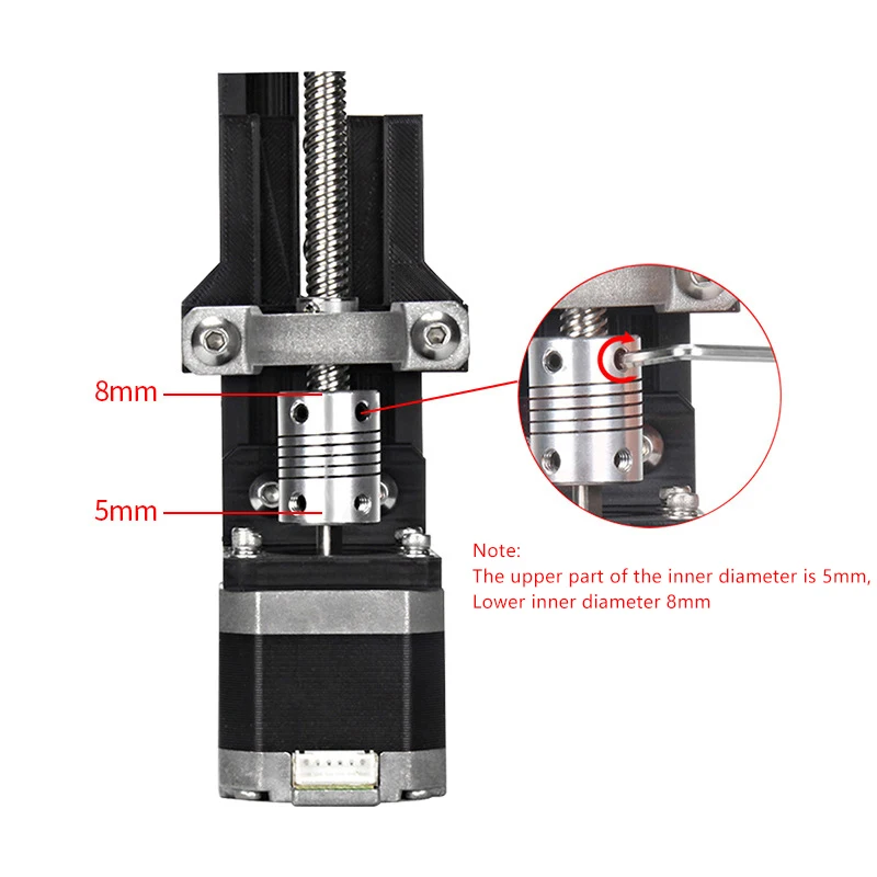 3D Printer Accessories Stepper Motor Elastic/rigid Coupling T8 Lead Screw Winding Coupling