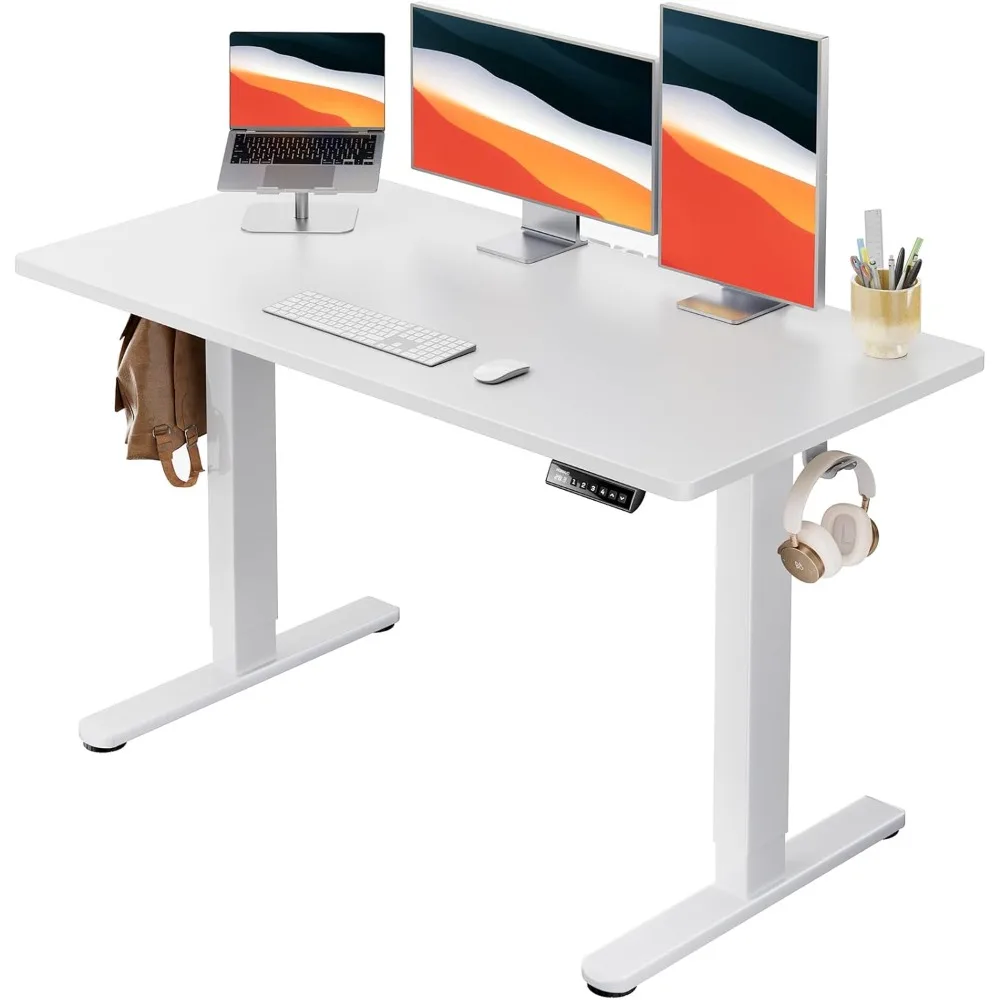 

Electric Standing Desk, 48" x 24" Whole Piece Desktop, Adjustable Height Computer Desk, 4 Height Memory Settings, Sit Stand Up