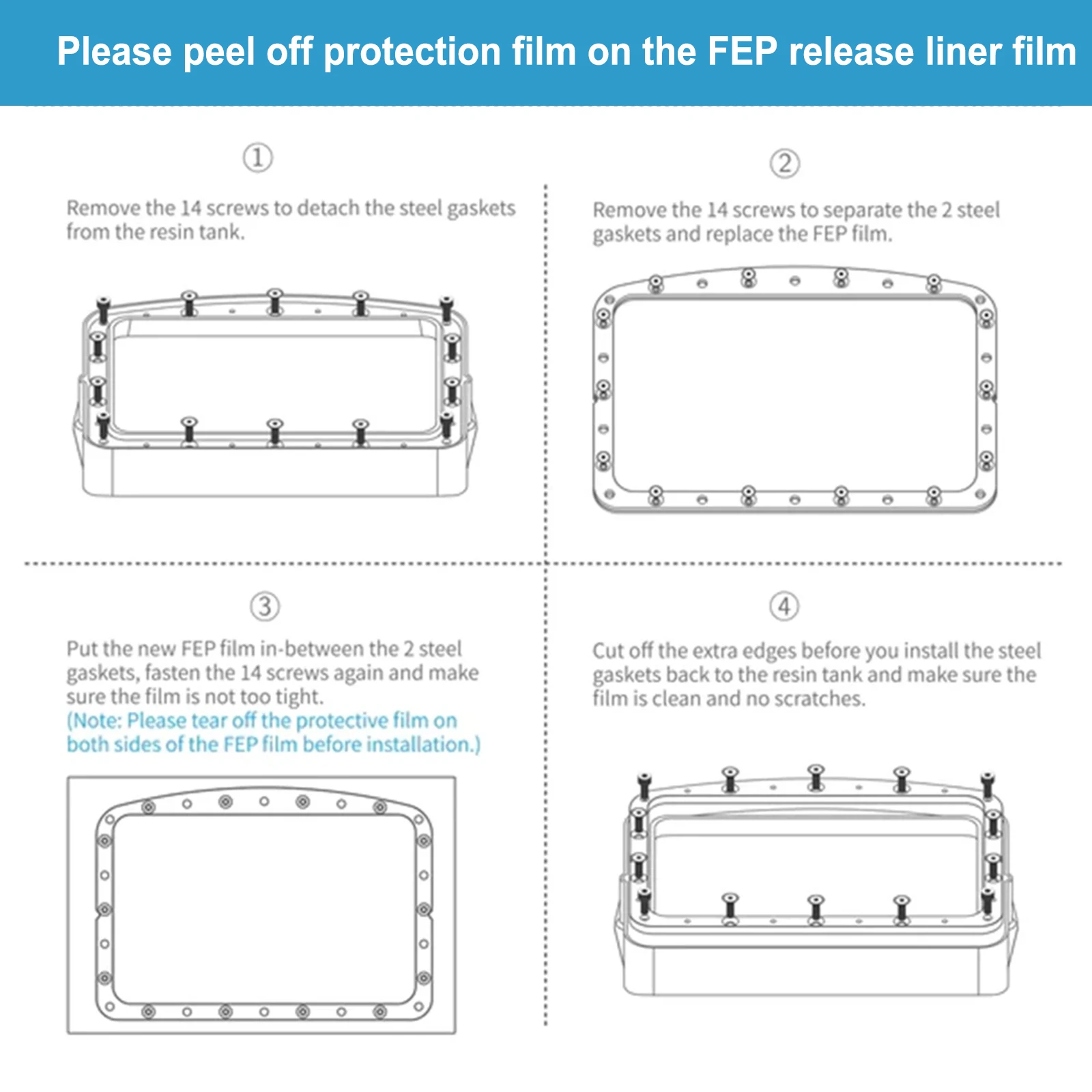 Imagem -06 - Hikudiy-fep Filmes de Lançamento de Filme Anycubic Photon m3 Max m3 Premium Juipter Elegoo 6k Juipter se Phrozen Sonic Mighty 8k Pcs