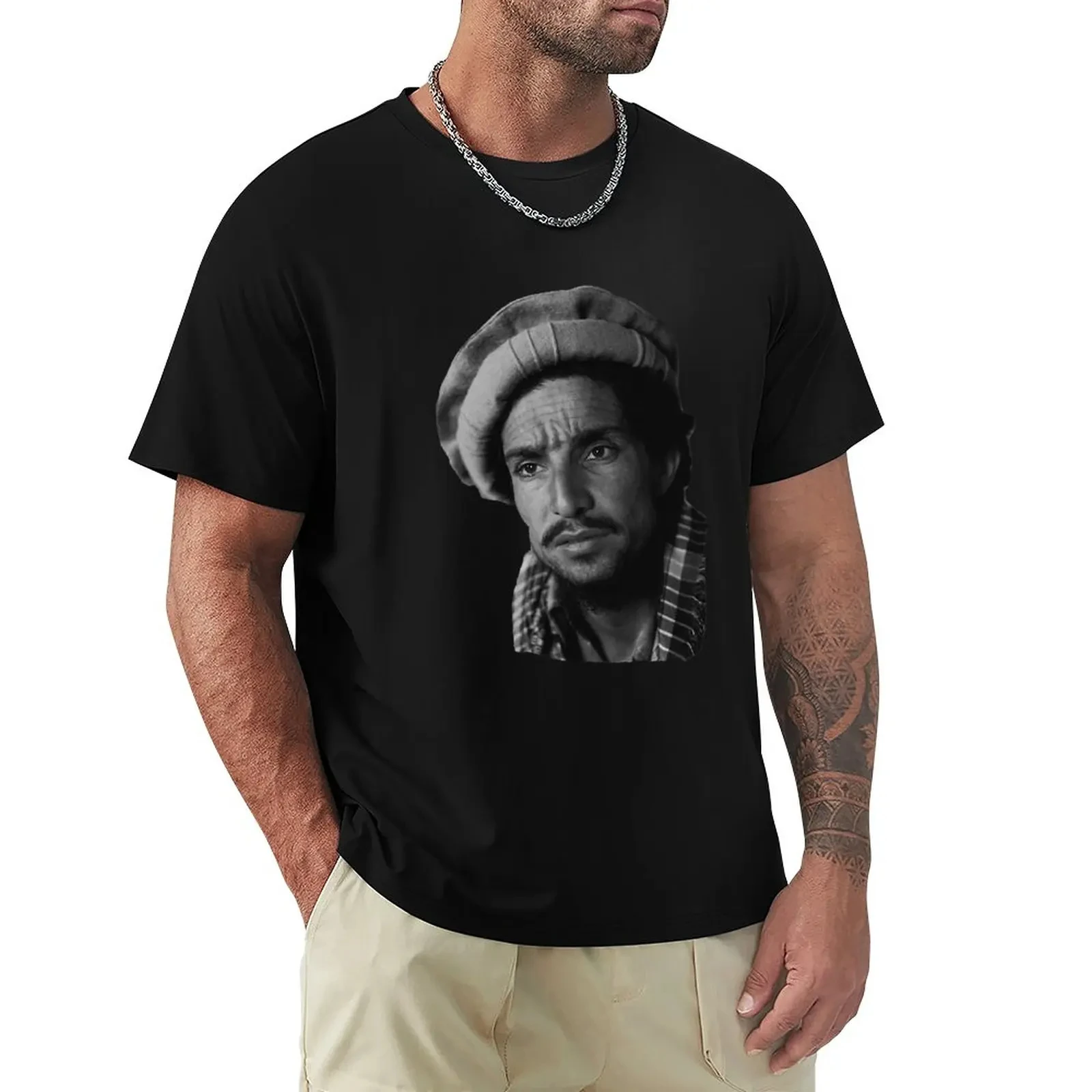 Ahmad Shah Massoud T-Shirt kawaii clothes T-shirt for a boy mens white t shirts 42806