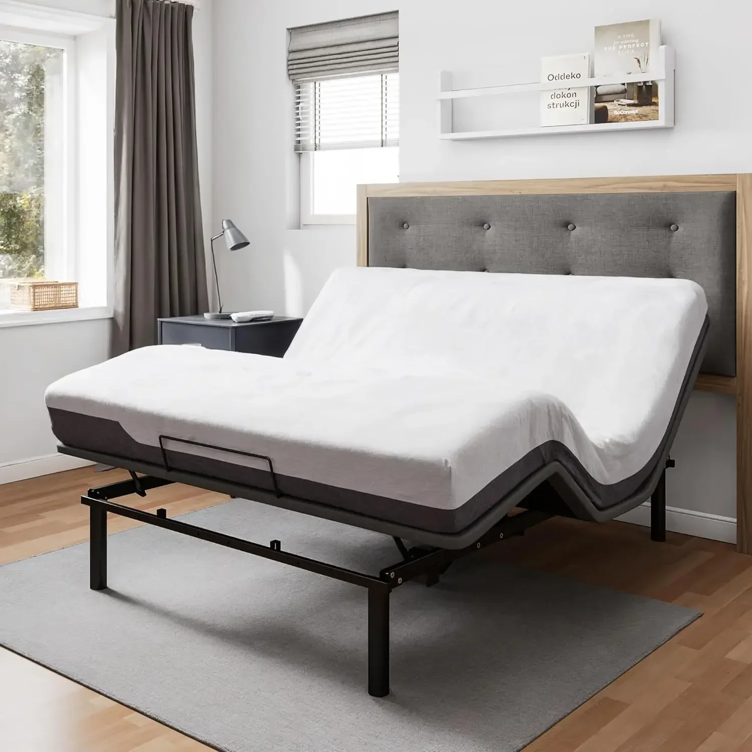 A  Bedframe Ergonomic Queen Size Adjustable Bed Base , Full/Queen/king Optional