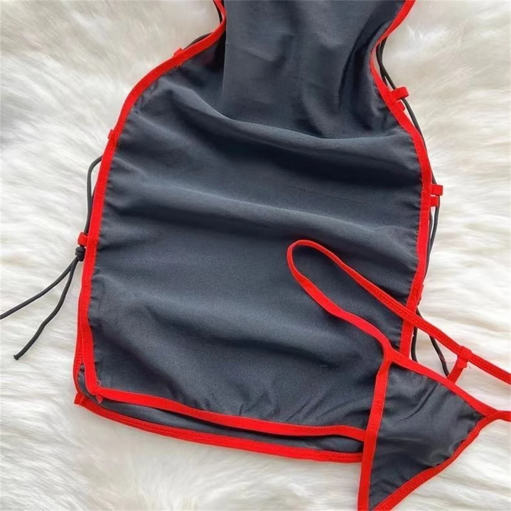 الصينية ضئيلة شيونغسام مثير أكمام الحسية الجوف خارج شرابة عارية الذراعين مطبوعة فستان قصير Hotsweet ملابس نوم بيجامة أنيقة #6